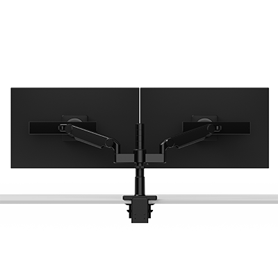 M/Flex M2.1 듀얼 모니터 암, 슬라이더가 있는 다이내믹 링크, 12” 기둥, 100x100mm VESA